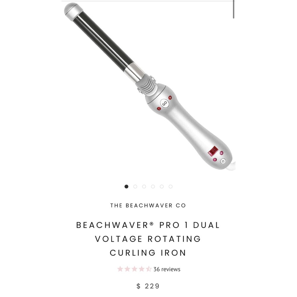 Beachwaver Pro 1 Dual voltage rotating curling iron